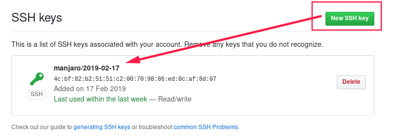 github add ssh key